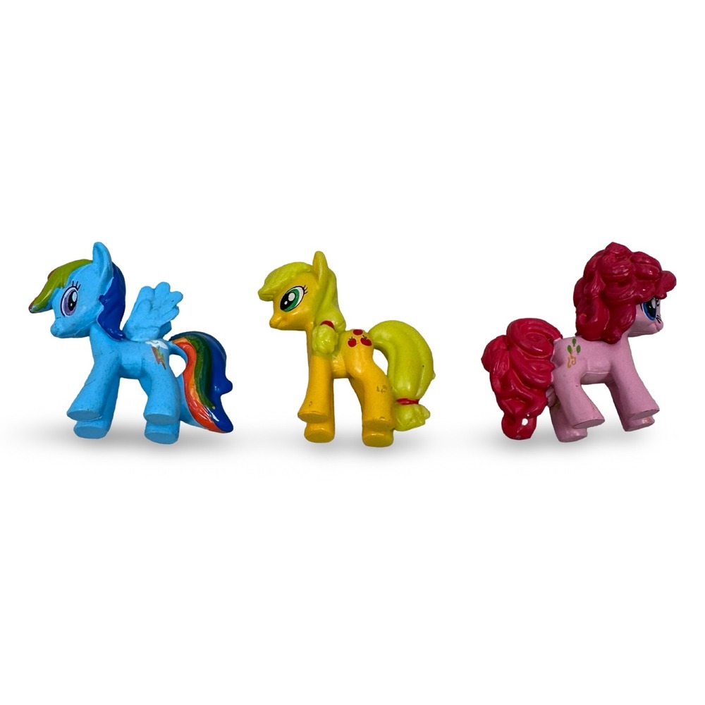 My Little Pony Friendship is Magic Mini Figure Lot Rainbow Dash Applejack Pinkie